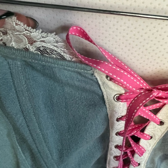 Shirley of Hollywood faux denim with lace corset size 38 - Picture 5 of 14